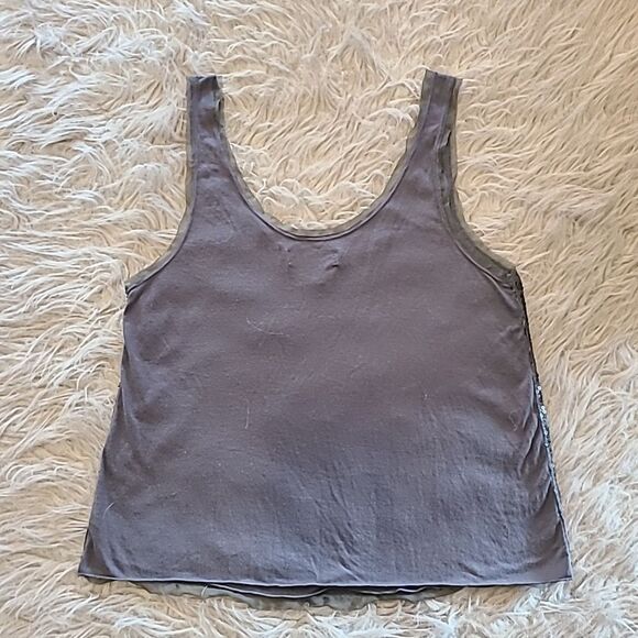 American eagle outfitters womens gray sequin polyester tank top size small - Picture 5 of 5